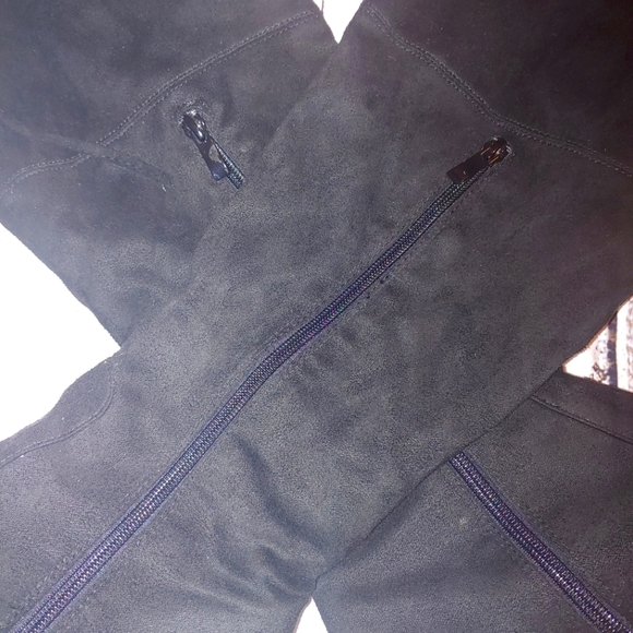 JG Over-the-Knee Thigh Boots, Black Suede-like Material, Size 8.5 - Picture 9 of 9